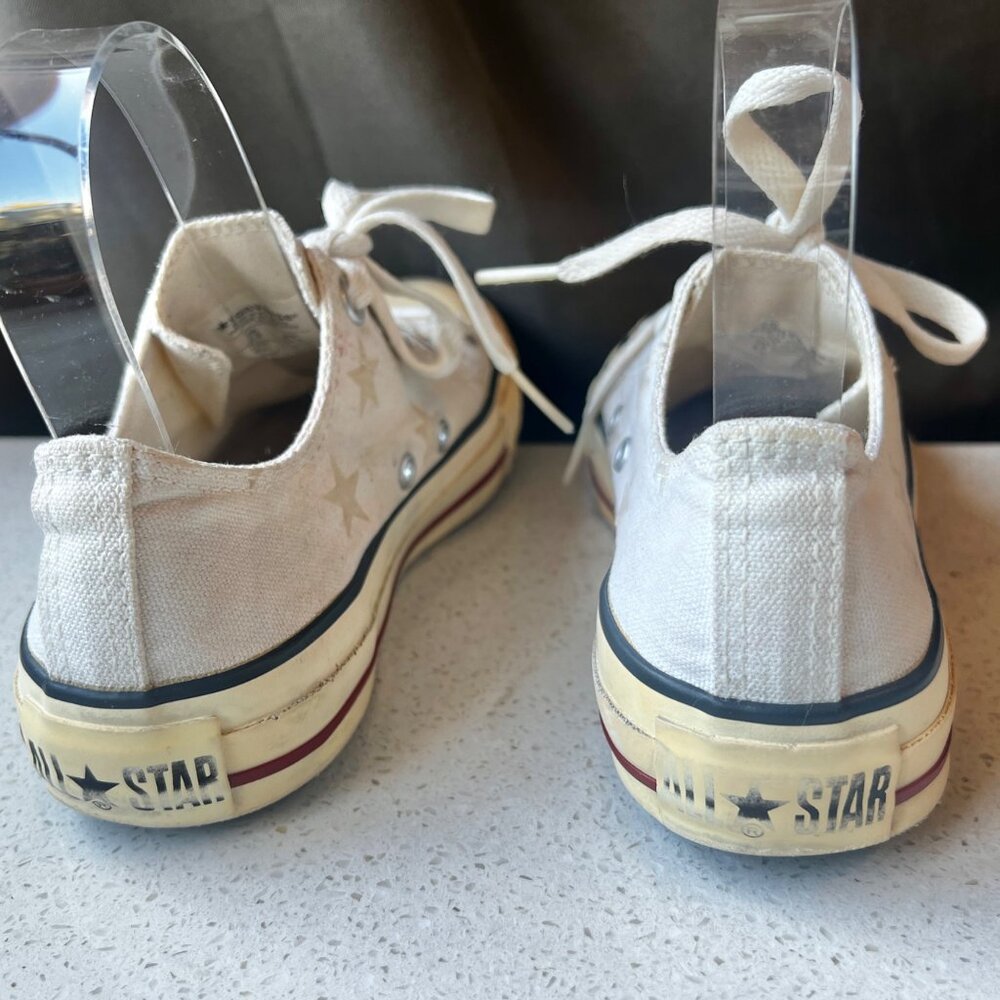 Converse All Star Chuck Taylor Low Top Sneakers Beige Canvas Womens US 6.5 - Picture 4 of 9